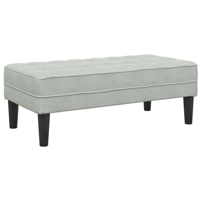 vidaXL Bank Hellgrau 113 x 57 x 39 cm Samt 42001947