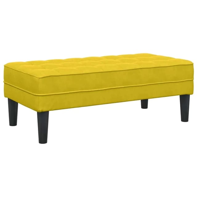 vidaXL Bank Gelb 113 x 57 x 39 cm Samt 42001954
