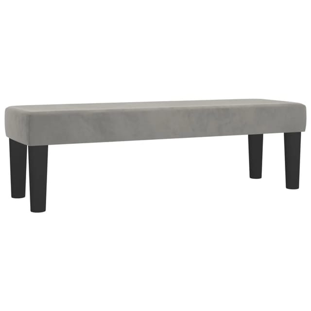 vidaXL Sitzbank Hellgrau 100x30x30 cm Samt 346666