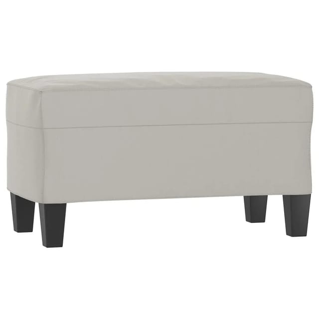 vidaXL Sitzbank Hellgrau 70x35x41 cm Mikrofasergewebe 349446