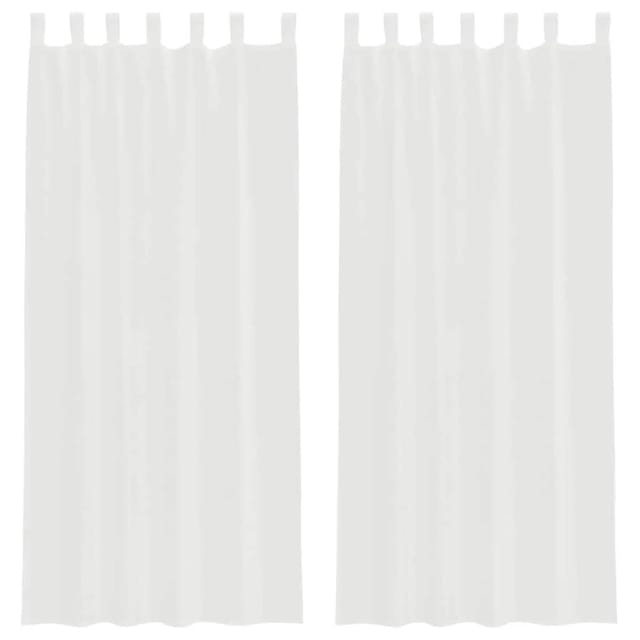 vidaXL Voile Vorhänge mit Schlaufen 2 Stk Weiß 140x245 cm 4102334