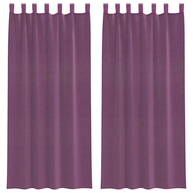 vidaXL Voile Vorhänge mit Schlaufen 2 Stk Lila 140x245 cm 4102294