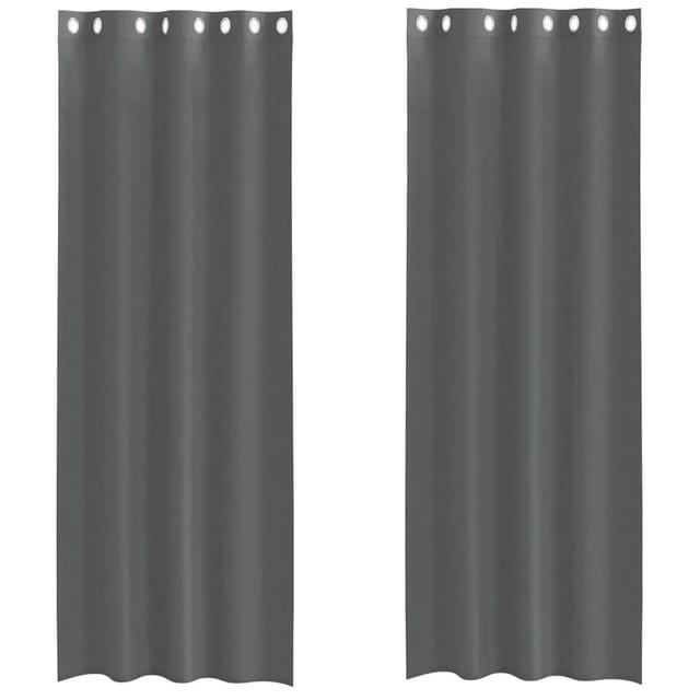 vidaXL Voile Vorhänge mit Ösen 2 Stk Dunkelgrau 140x260 cm 4102081