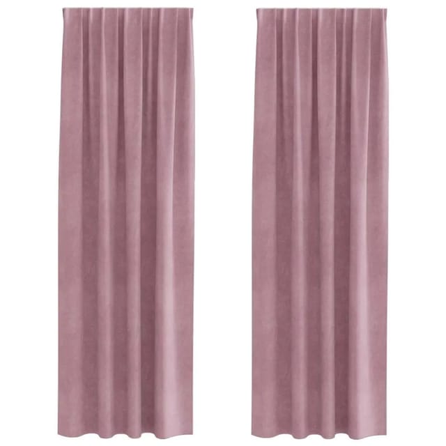 vidaXL Vorhänge 2 Stk Dunkelrosa 140 x 245 cm Samt 4107246