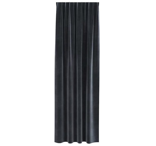 vidaXL Vorhänge 2 Stk Dunkelgrau 140 x 245 cm Samt 4107231