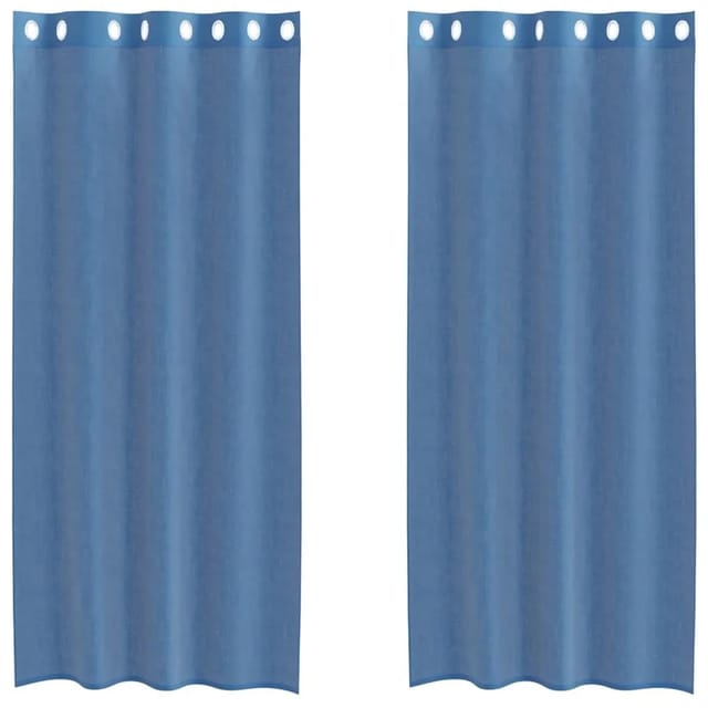 vidaXL Voile Vorhänge mit Ösen 2 Stk Königsblau 4102116