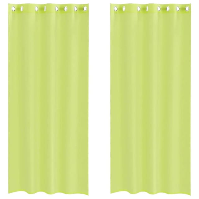 vidaXL Voile Vorhänge mit Ösen 2 Stk Apfelgrün 140x225 cm 4102055