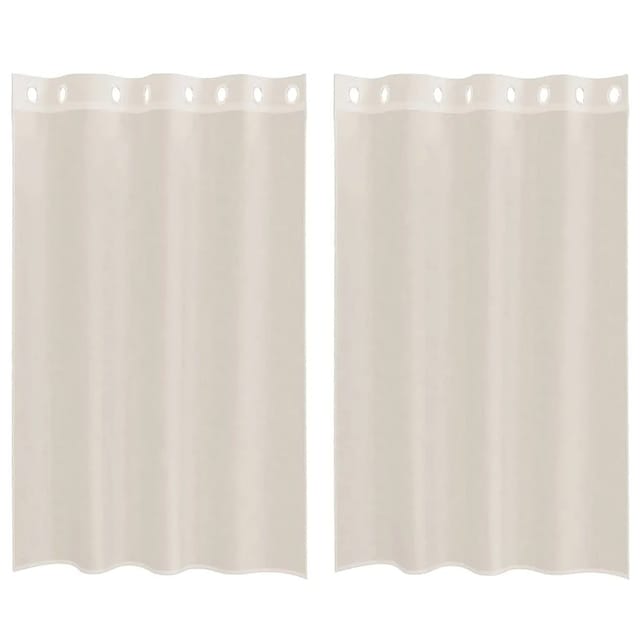 vidaXL Voile Vorhänge mit Ösen 2 Stk Creme 140x175 cm 4102072