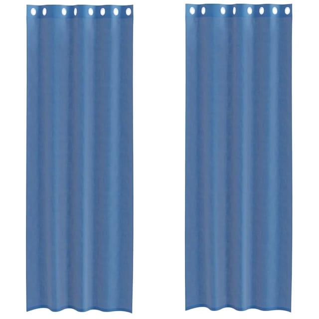 vidaXL Voile Vorhänge mit Ösen 2 Stk Königsblau 4102118