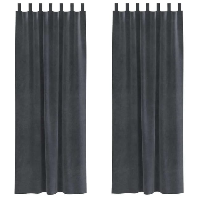 vidaXL Vorhänge 2 Stk Hellgrau 140 x 245 cm Samt 4107266
