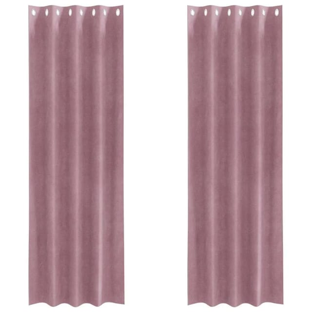 vidaXL Vorhänge 2 Stk Dunkelrosa 140 x 260 cm Samt 4107242