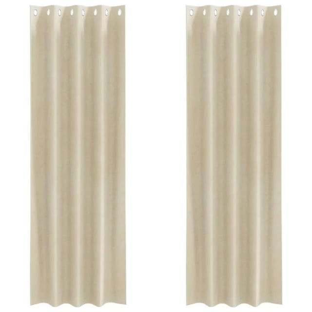 vidaXL Vorhänge 2 Stk Creme 140 x 245 cm Samt 4107181
