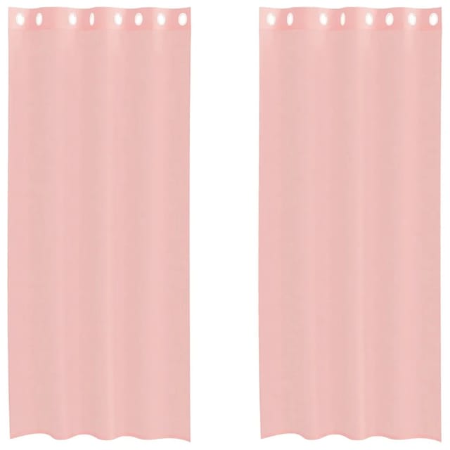 vidaXL Voile Vorhänge mit Ösen 2 Stk Rosa 140x245 cm 4102098