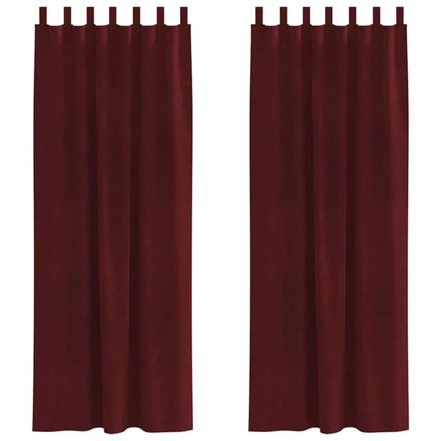 vidaXL Vorhänge 2 Stk Weinrot 140 x 260 cm Samt 4107312