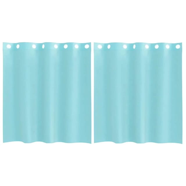 vidaXL Voile Vorhänge mit Ösen 2 Stk Türkis 4102143