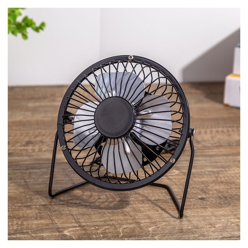 Rge Bdd Mini-usb-ventilator, Tischventilator Aus Metall, Klein, Leistungsstark, Leise, Schwarz, Für Zuhause, Büro, Camping