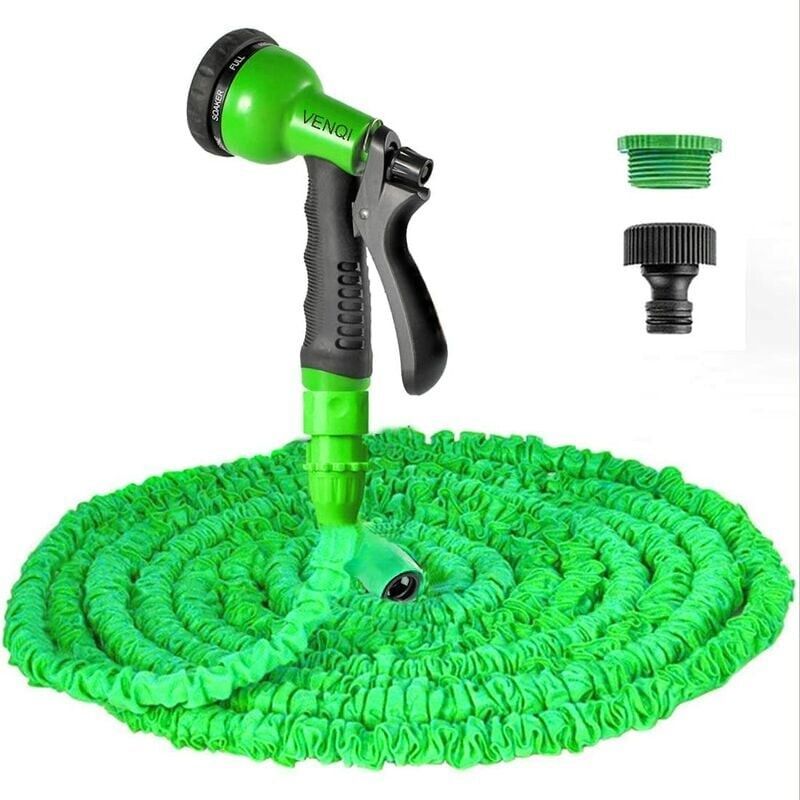 15 M Ausziehbarer Gartenschlauch, 15 M Flexibler Gartenschlauch Mit 8-fach Verstellbarer Sprühdüse, Einziehbarer Gartenschlauch – Dpzo