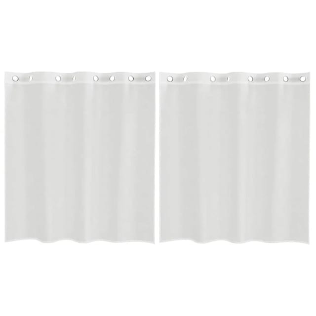 vidaXL Voile Vorhänge mit Ösen 2 Stk Weiß 4102149