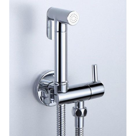 Hygienischer Bidet-sprühkopf Aus Messing Mit Integriertem Absperrventil. 150 Cm Flexibler Schlauch. Einfache Montage An Toiletten. Badezimmeraccessoire.