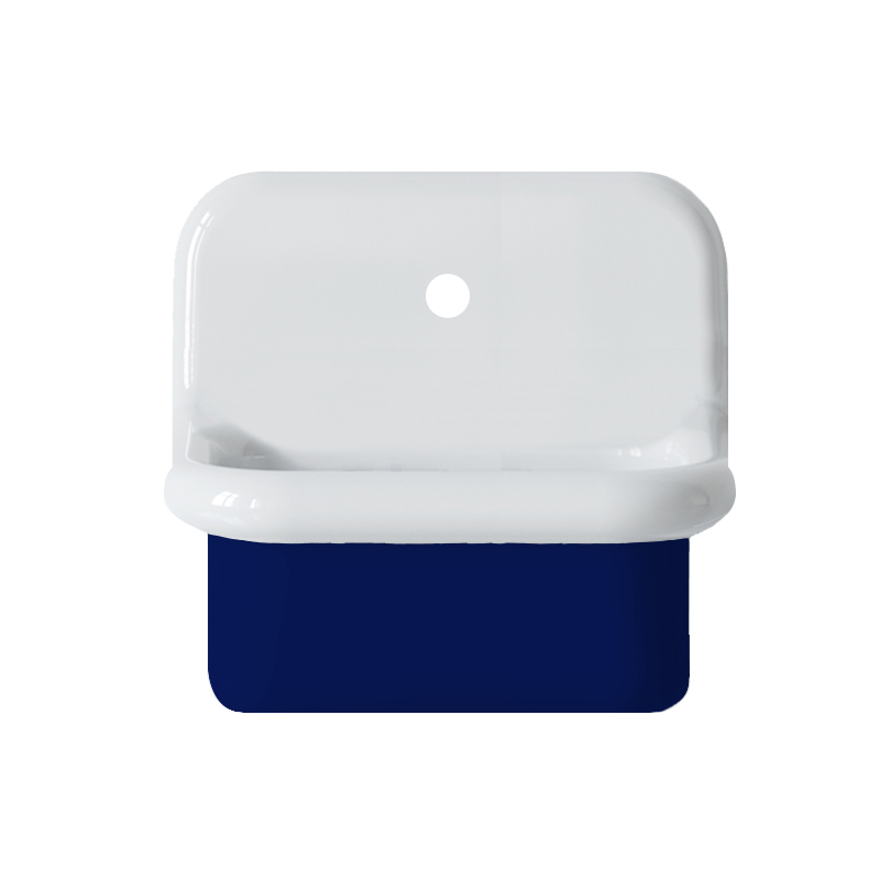 Retro-waschbecken Aus Keramik, 45 Cm – True Colors Lite – Geringe Tiefe – Meeresblau