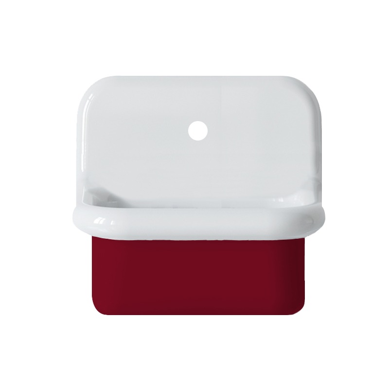 Retro-waschbecken Aus Keramik, 45 Cm – True Colors Lite – Mini-tiefe – Bordeaux