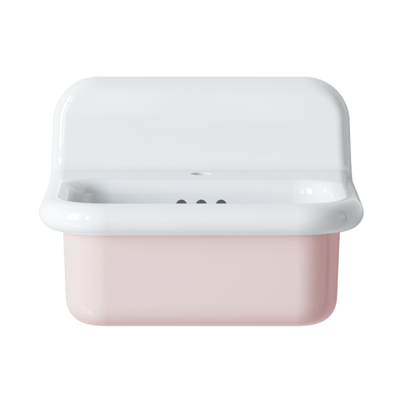 Retro-waschbecken Aus Keramik, 50 Cm – True Colors Lite – Kleines Format – Pastellrosa