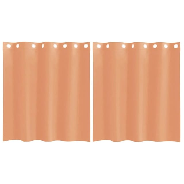 vidaXL Voile Vorhänge mit Ösen 2 Stk Terrakotta 4102137