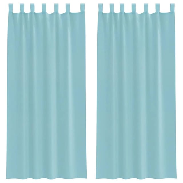 vidaXL Voile Vorhänge mit Stangentaschen 2 Stk Türkis 4102238