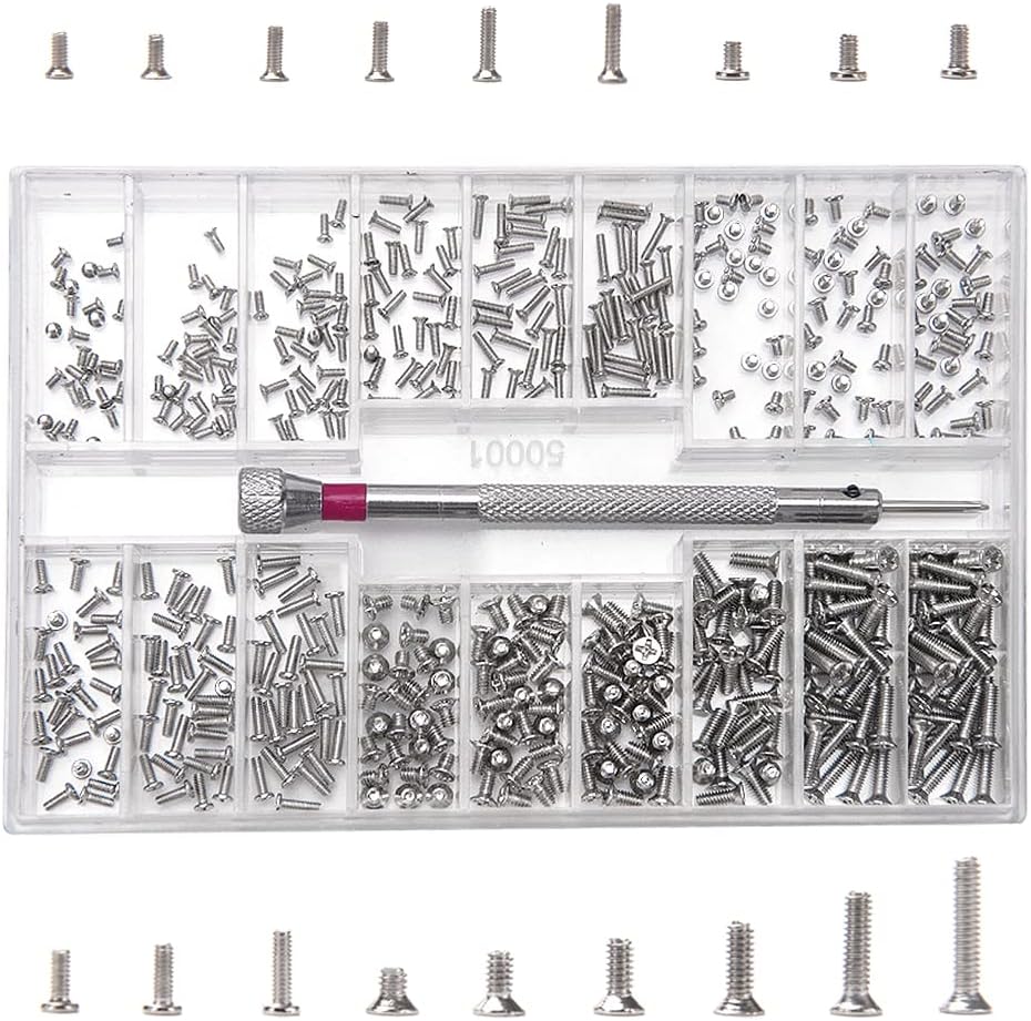 Set Mit 500 Mikro-reparaturschrauben, M1.2, M1.4 Und M2 Edelstahl