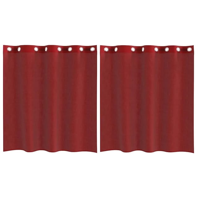 vidaXL Voile Vorhänge mit Ösen 2 Stk Weinrot 4102155