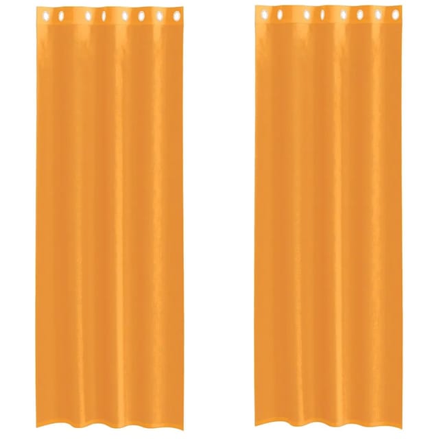vidaXL Voile Vorhänge mit Ösen 2 Stk Orange 140x300 cm 4102094