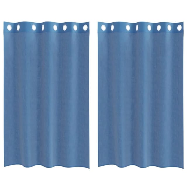 vidaXL Voile Vorhänge mit Ösen 2 Stk Königsblau 4102114
