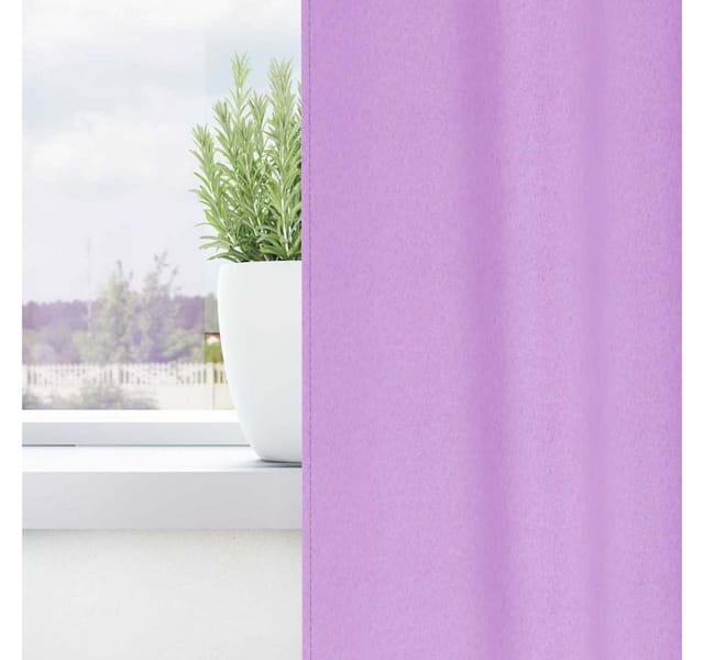 vidaXL Verdunkelungs-Vorhänge mit Ringen Lila Polyester 4107490