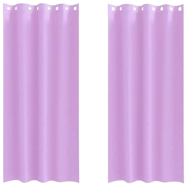 vidaXL Verdunkelungs-Vorhänge mit Ringen Lila Polyester 4107382