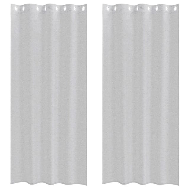 vidaXL Voile-Vorhänge 2 Stk Hellgrau 140x260cm Polyester 4108001