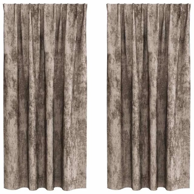 vidaXL Vorhänge 2 Stk Cappuccino 175 x 140 cm Samt 4107704