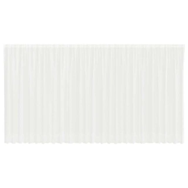 vidaXL Spitzenvorhang mit Vorhängen Weiß 750x200cm Polyester 4107832