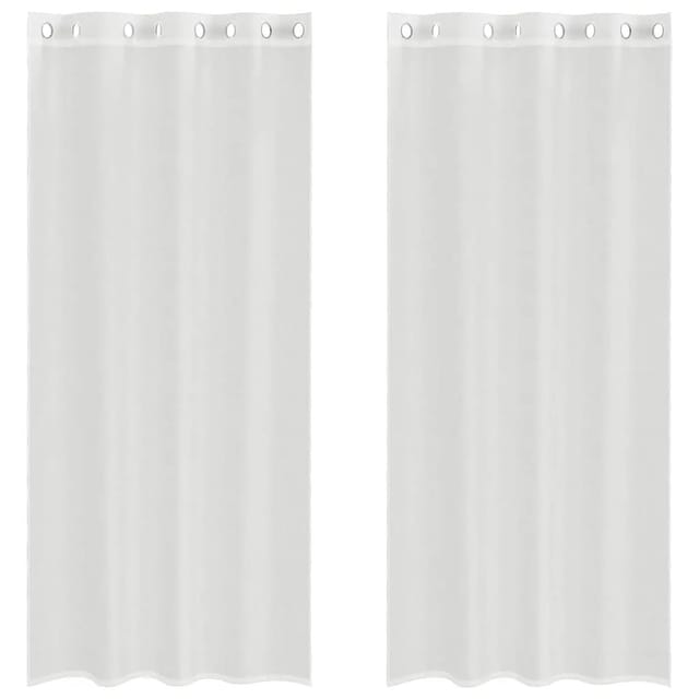 vidaXL Voile Vorhänge mit Ösen 2 Stk Weiß 4102152