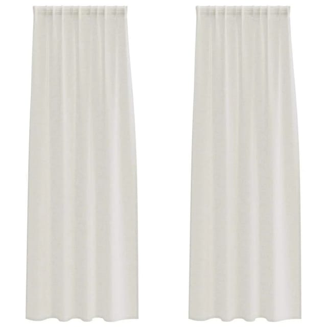 vidaXL Voile-Vorhänge 2 Stk Creme 140x225cm Polyester 4108014