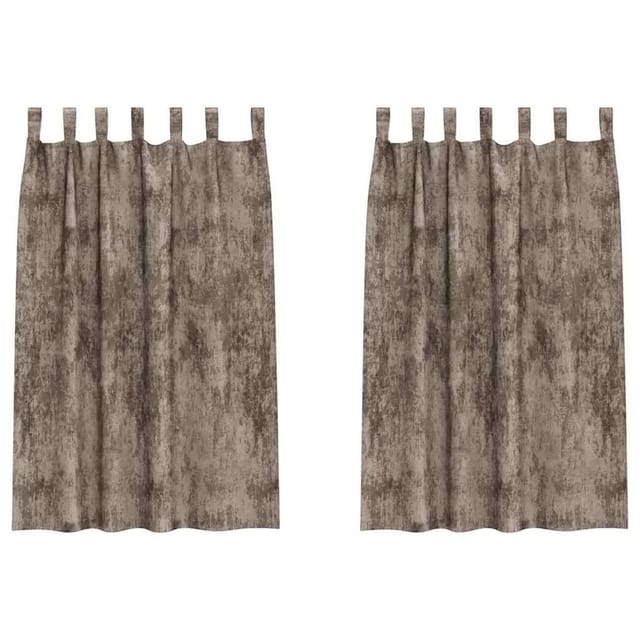 vidaXL Vorhänge 2 Stk Cappuccino 175 x 140 cm Samt 4107739