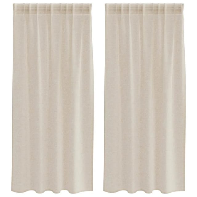 vidaXL Voile-Vorhänge 2 Stk Sand 140x175cm Polyester 4108018