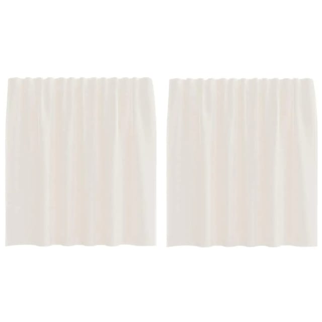 vidaXL Voile Vorhänge mit Lasche 2 Stk Creme 4102266