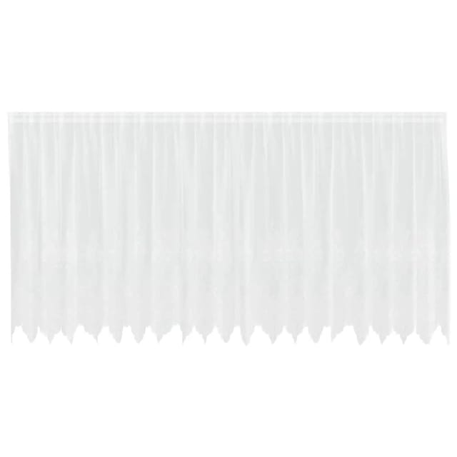 vidaXL Spitzenvorhang mit Vorhängen Weiß 500x180cm Polyester 4107922