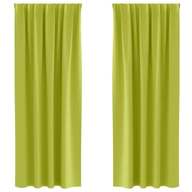 vidaXL Verdunkelungs-Vorhänge mit Ringen Grün Polyester 4107502