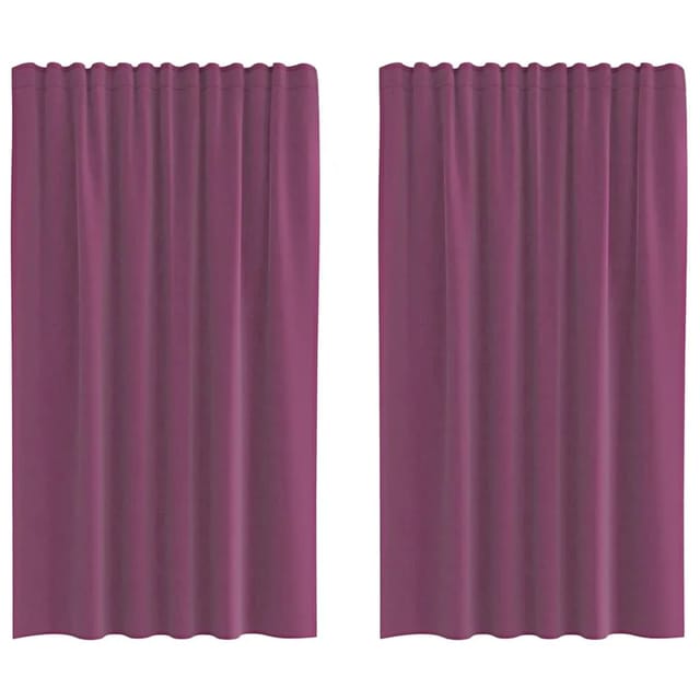 vidaXL Voile Vorhänge mit Stangentaschen 2 Stk Lila 4102202