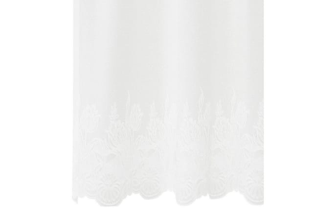 vidaXL Spitzenvorhang mit Vorhängen Weiß 600x240cm Polyester 4107938