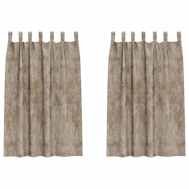 vidaXL Vorhänge 2 Stk Champagner 175 x 140 cm Samt 4107744
