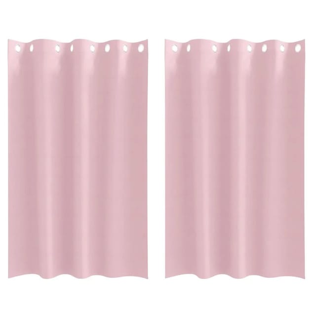 vidaXL Verdunkelungs-Vorhänge mit Ringen Babyrosa Polyester 4107409