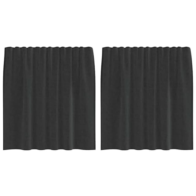 vidaXL Voile Vorhänge mit Stangentaschen 2 Stk Schwarz 4102166