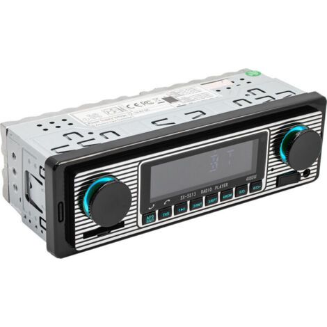 1 Din Bluetooth Fm Autoradio Mit Fernbedienung, 7-farbigem Led-display, Usb/mp3/wma/wav/sd/tf Musikwiedergabe, Usb-ladeanschluss (ohne Cd-player)